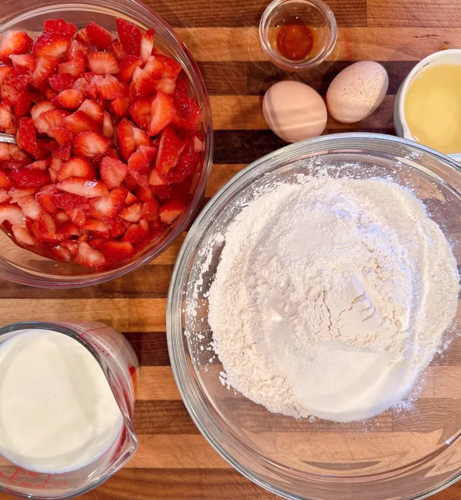 Strawberry Waffle ingredients.