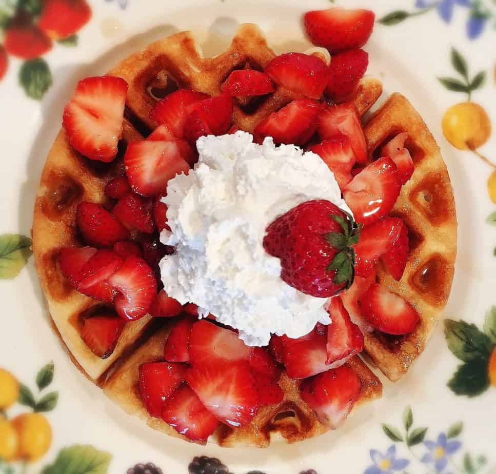 Strawberry Waffles! The perfect Springtime breakfast!