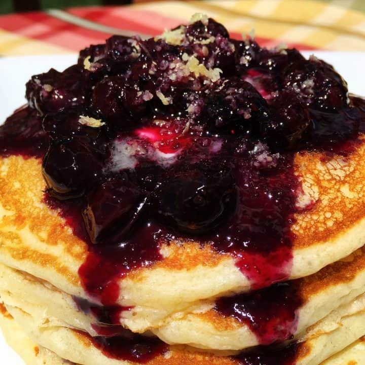 Blueberry Pancakes with Lemon Zest