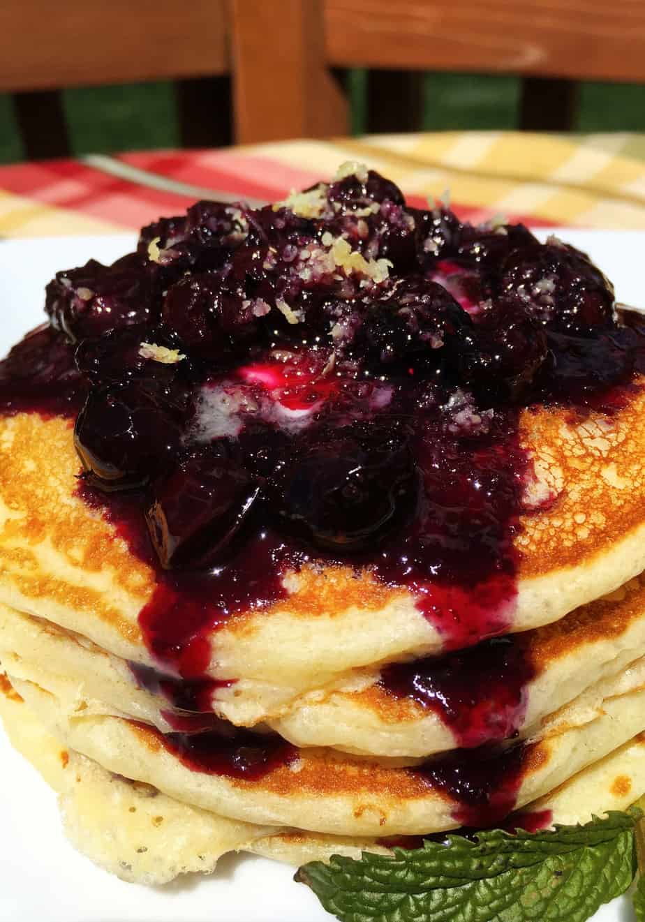 Blueberry Pancakes with Lemon Zest