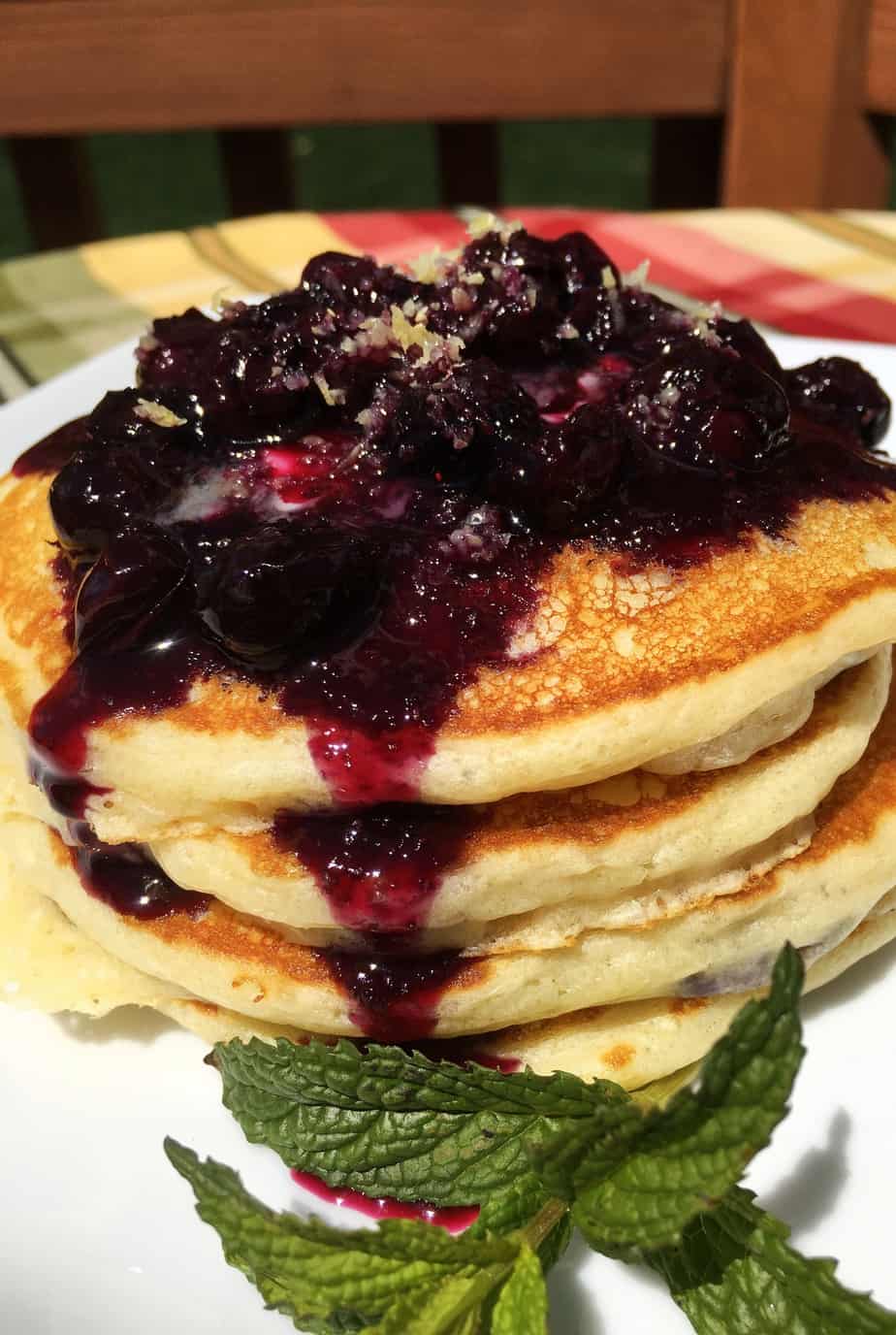 Fresh blueberry pancakes with blueberry syrup | Norine's Nest