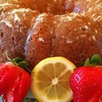 bundt cake with a glaze and lemon flavored