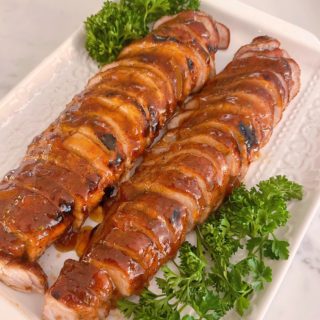 Pork Tenderloin with Chili Apricot Glaze.