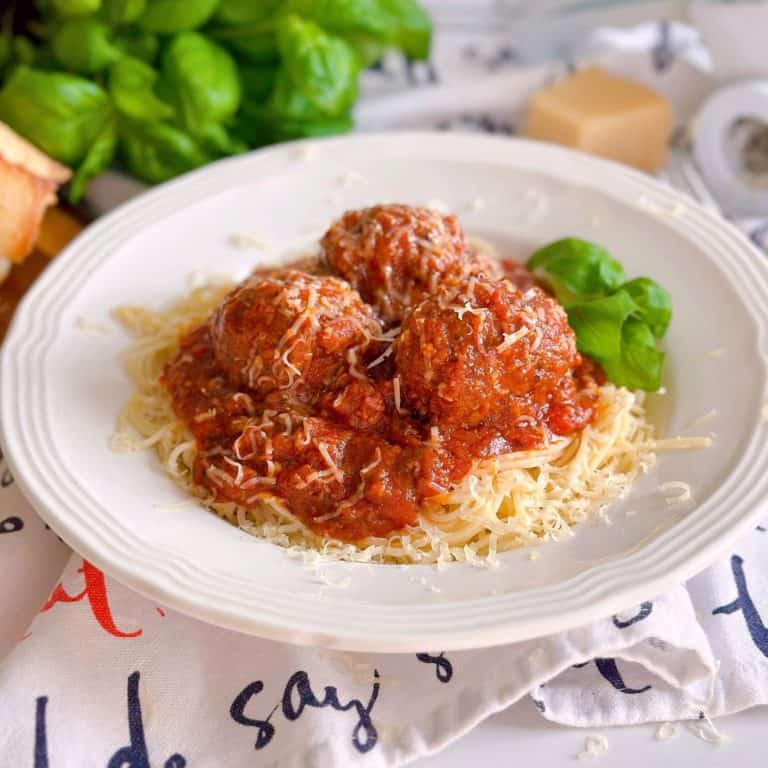 Slow Cooker Meatballs and Sauce.