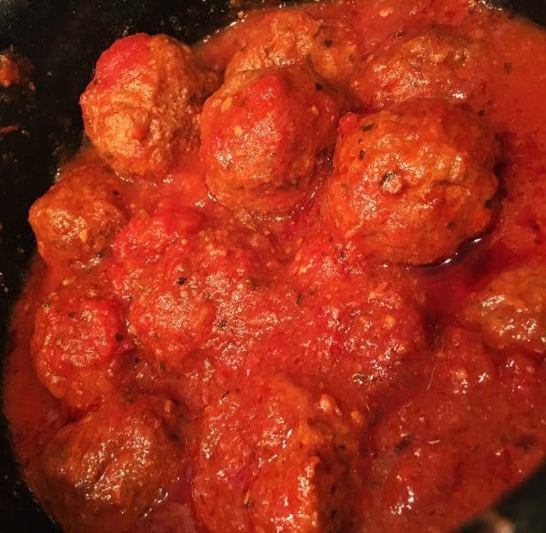 meat balls in a red sauce