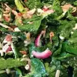 Spinach Salad up close.