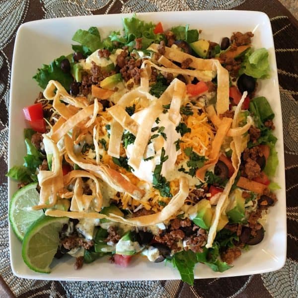 Taco Salad Fill the plate