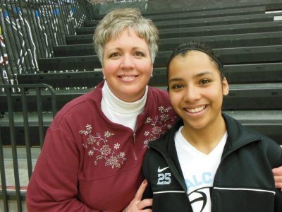 Taryn and Norine Last BBall game