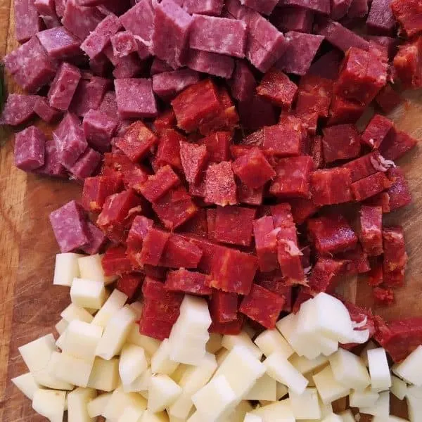 Diced Antipasto Ingredients