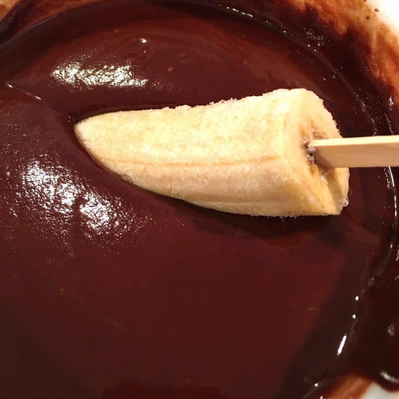 Dipping Frozen Bananas