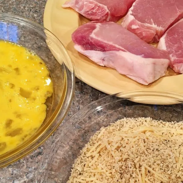 Parmesan Pork Chops Prep