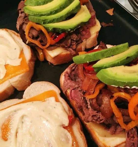 Roast Beef Grilled Cheese with Avocado