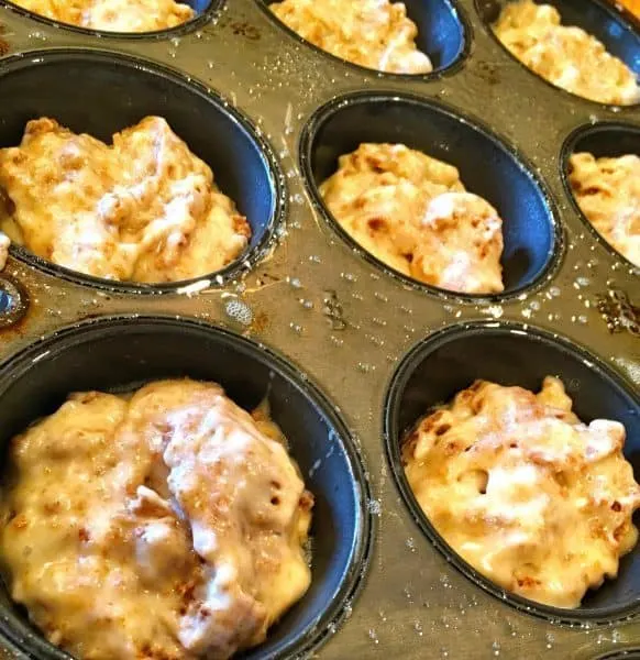 Bran Muffin mix in the pans