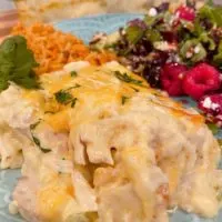 Chicken Tortilla Casserole on Serving Plate