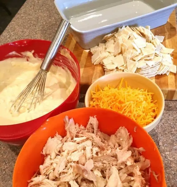 Chicken Tortilla Casserole Prep 8