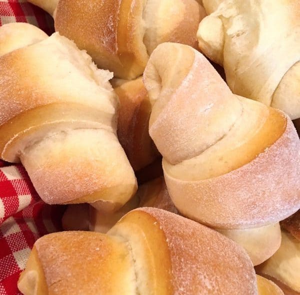 Large fresh rolls golden brown