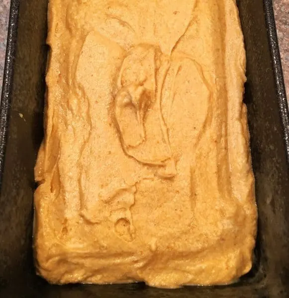 Pumpkin Pound Cake in Bread pan