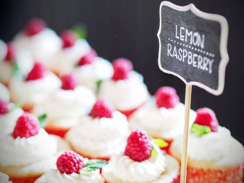 Raspberry Lemonade cupcakes for wedding