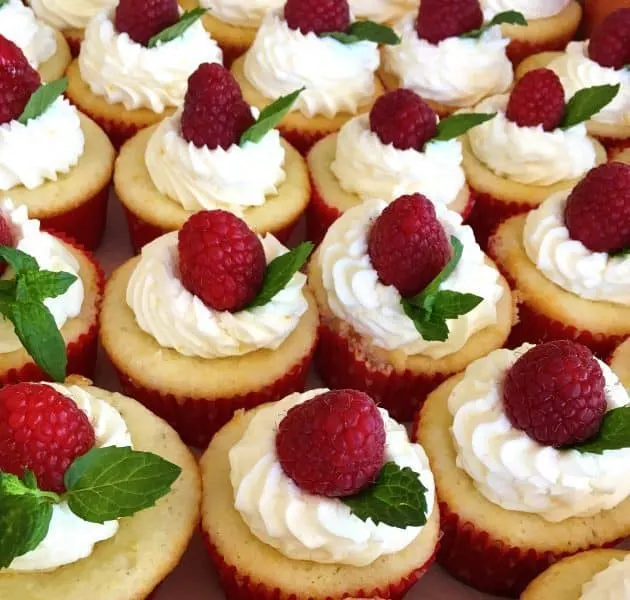 Raspberry cupcakes for wedding