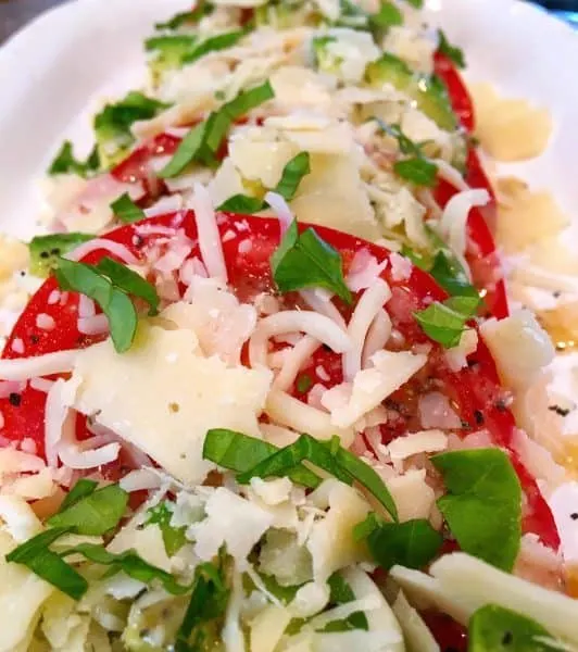 Tomato and Avocado Salad with Cheese