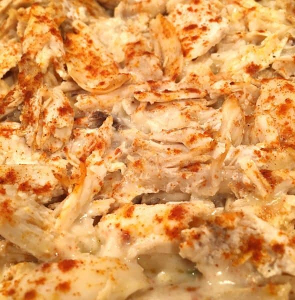 chicken rice casserole after baking