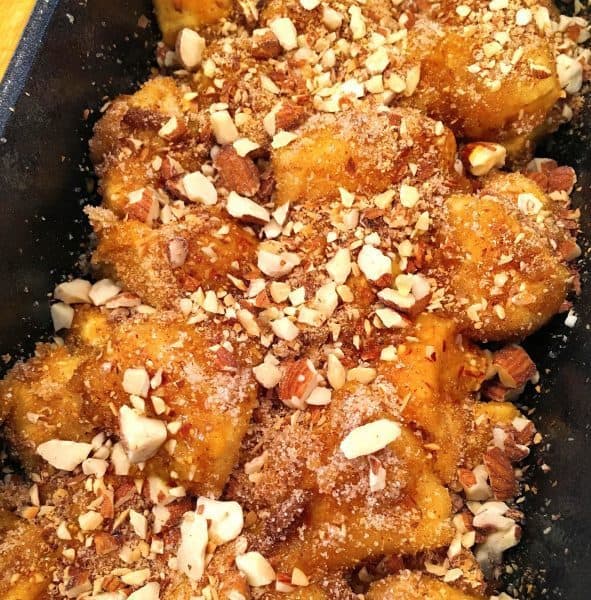 Pumpkin Spice Bubble Bites dough in the bread pan