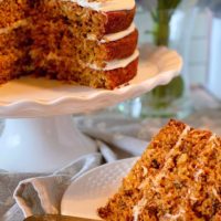 Carrot Cake on Cake Stand