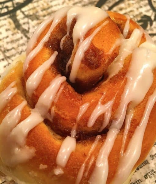 Lion House Rolls with frosting ready to eat