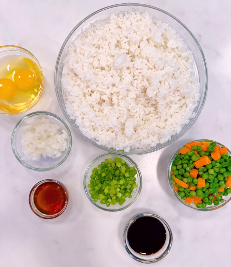 Ingredients for Fried Rice.