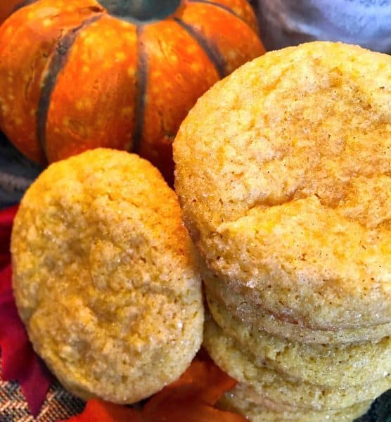 Stack of Pumpkin Sugar Cookies 
