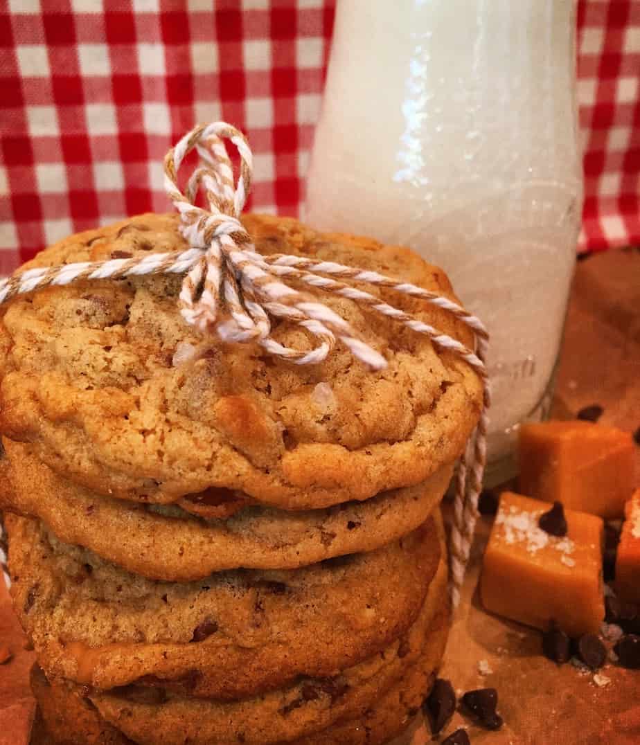 Stack of Salted Caramel Cookies