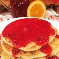pancakes with cranberry orange sauce
