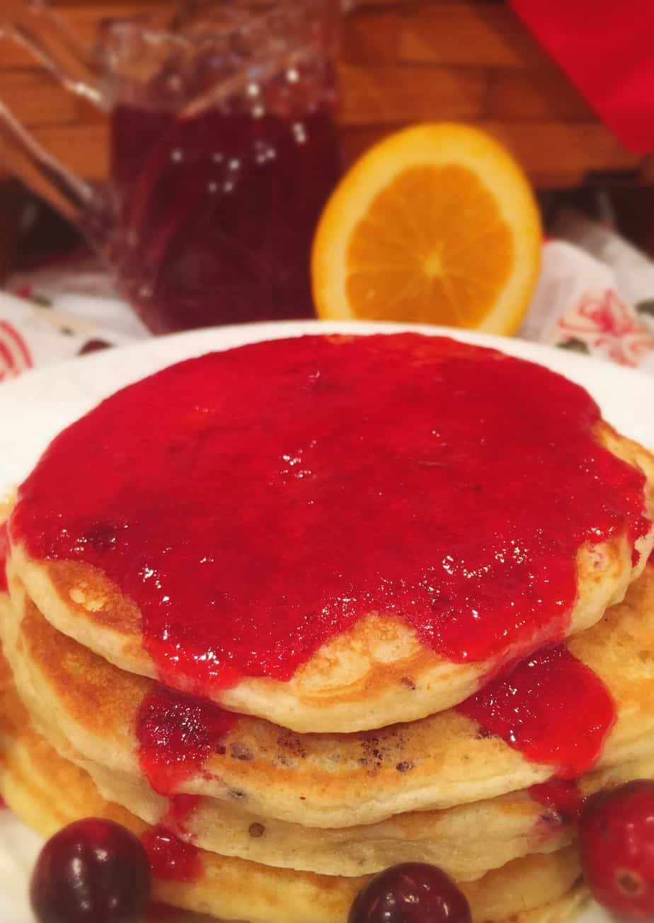 Image showcasing Cranberry Orange Pancakes | Norine's Nest