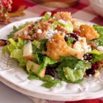 Chopped Autumn Harvest Salad serving on a salad plate.