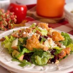 Chopped Autumn Salad on a salad plate.