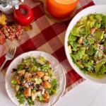 Chopped Autumn Salad on a Fall Table.