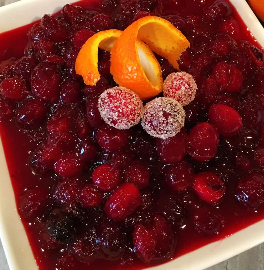 Spiced Cranberry Orange Sauce made with fresh cranberries