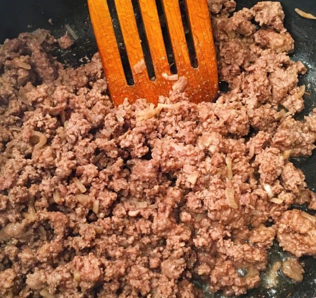 browning ground beef for taco soup