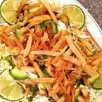 Photo of the Shrimp Taco on a white serving platter.