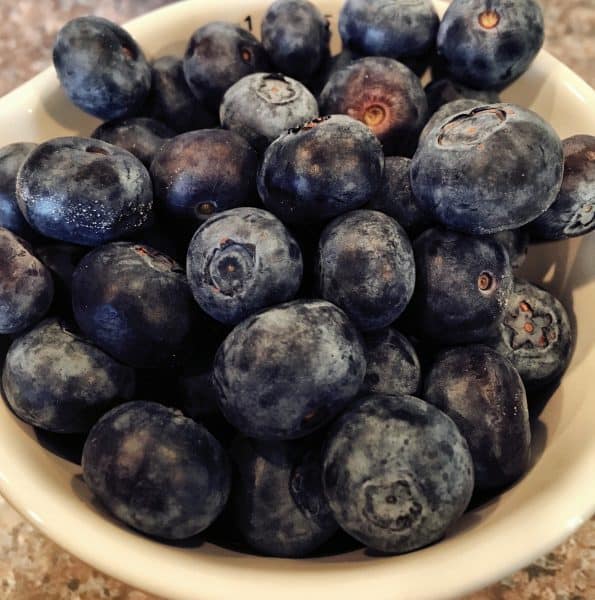 Fresh blueberries for blueberry muffins