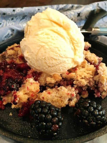 Triple Berry Crisp with Vanilla Ice Cream