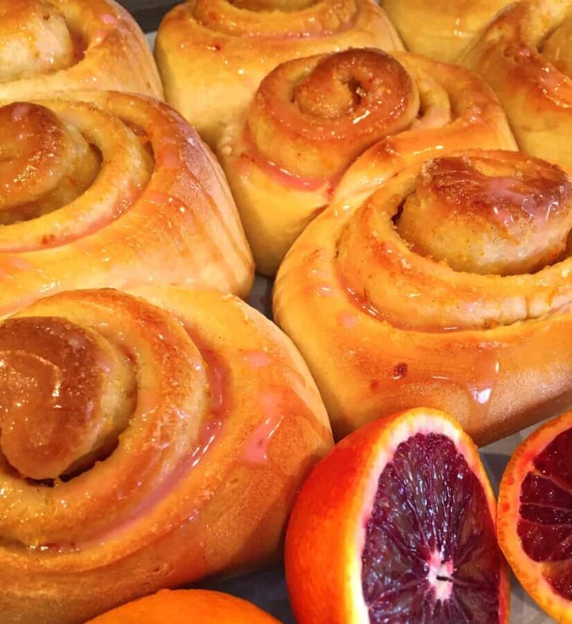 Blood orange sweet rolls