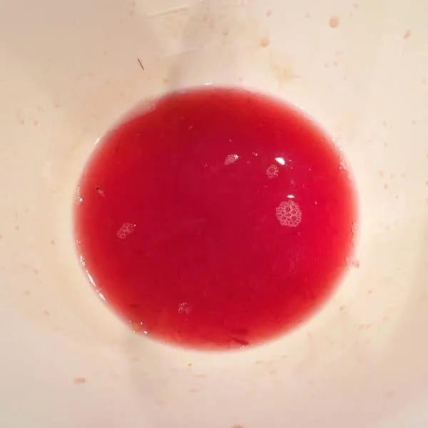 Blood Orange Juice in a small bowl