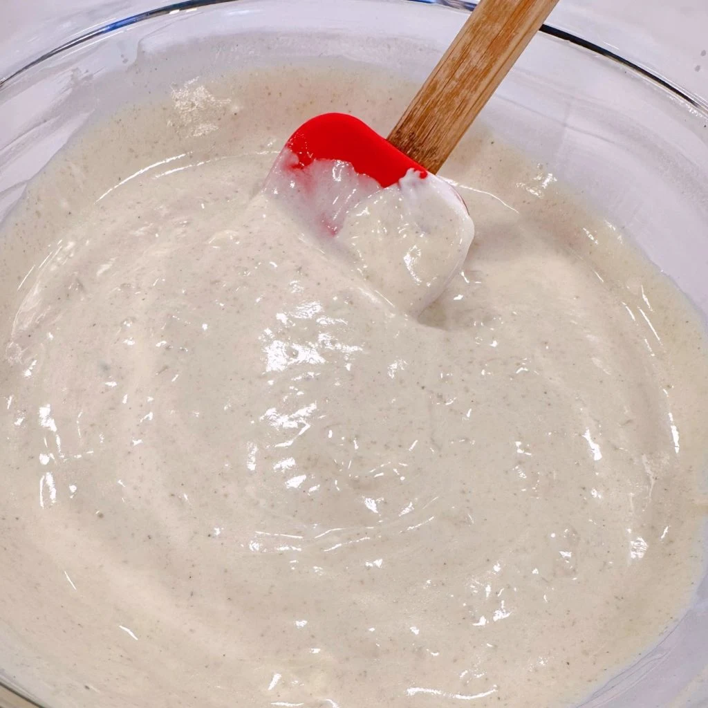 Green Enchilada sauce in a bowl.