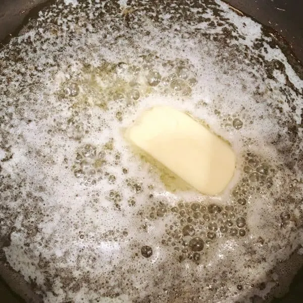 Melting butter in sauce pan