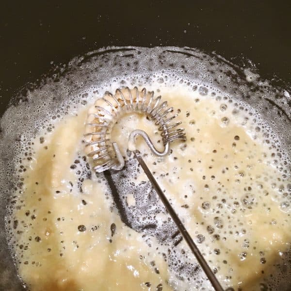 In a small skillet butter and flour whisked together for the sauce.