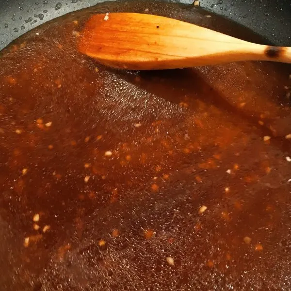 Adding Soy Sauce and Water to make sauce for Shrimp and Cashew dish