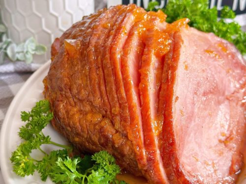 Slow Cooker Peach Glazed Ham | Norine's Nest