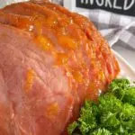 Peach Glazed Slow Cooker Ham.