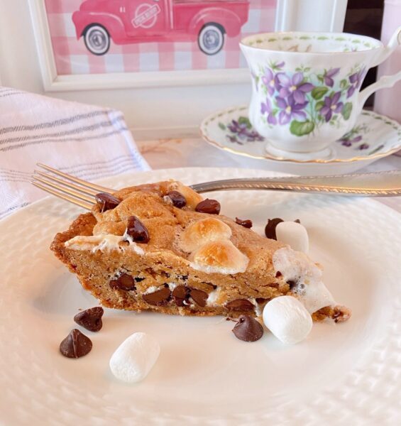 Slice of S'mores Cookie Pie 